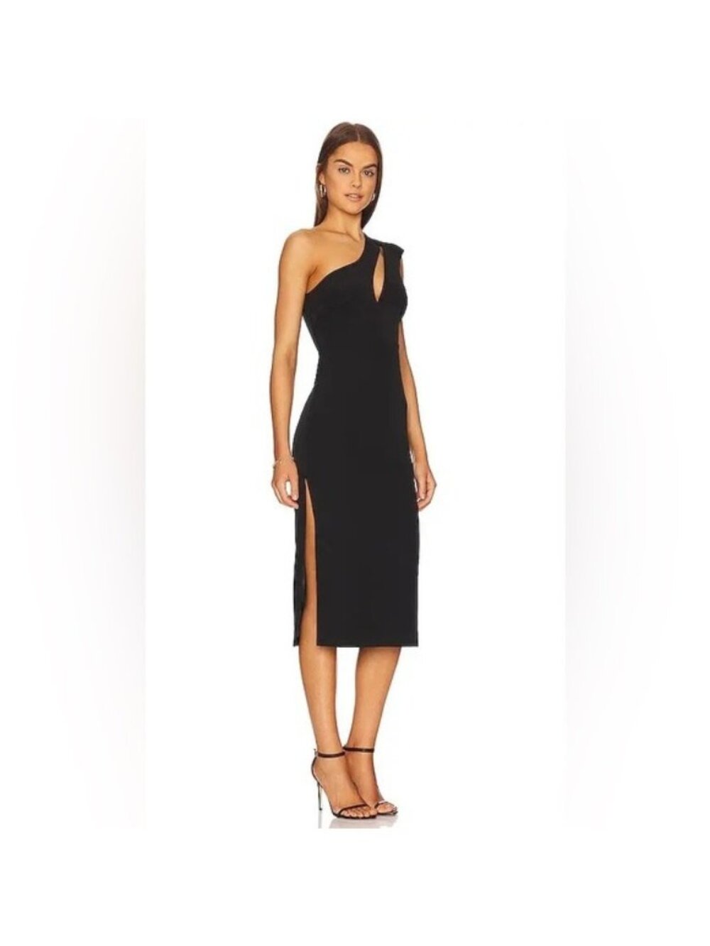 BARDOT black Aveline One Shoulder midi Dress XS